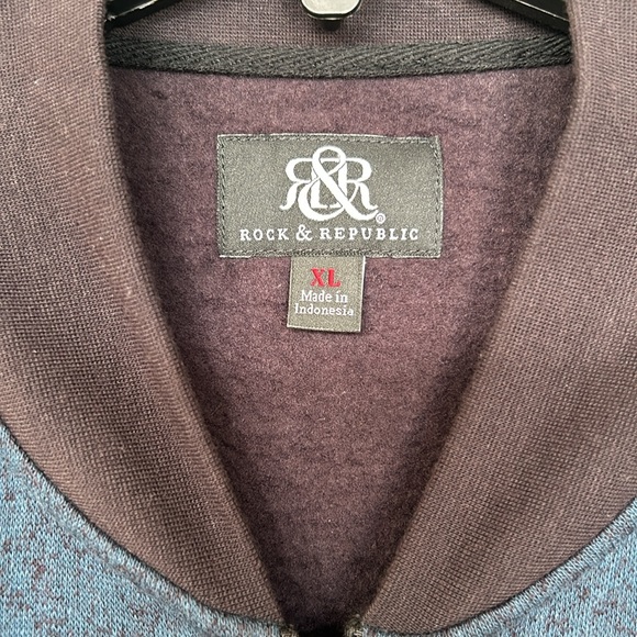 Rock & Republic Zip Up Men’s Sweater Size XL - Picture 5 of 7